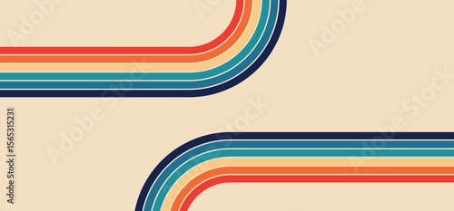 retro colorful stripes background
