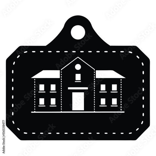  Social worker element isolated school visit pass on white background