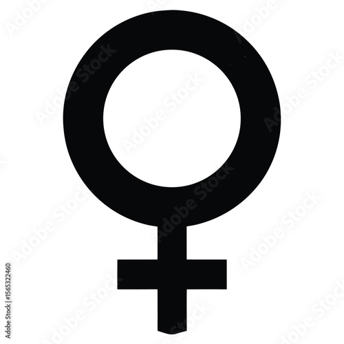 Social worker element isolated gender equality sign on white background