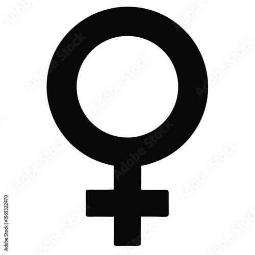 Social worker element isolated gender equality sign on white background