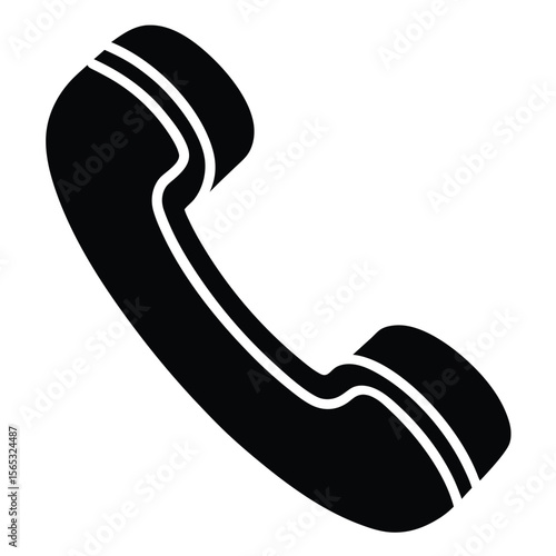Social worker element isolated phone call icon on white background