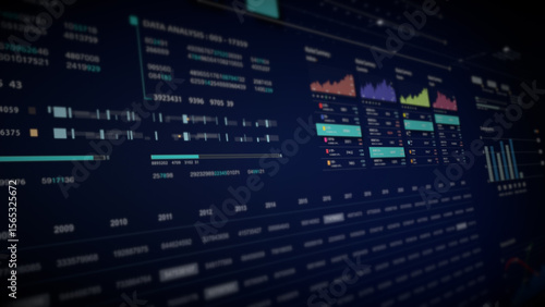 Bild auf Leinwand Dynamic data visuals for business info graphics, animated charts, and data-driven insights for a business meeting mock-up