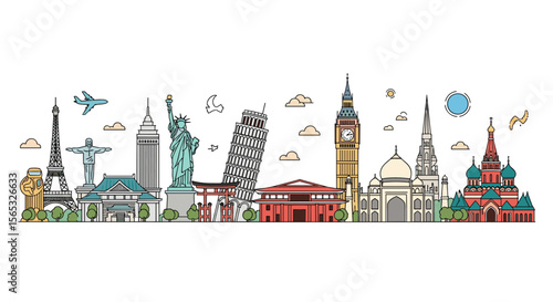 Discover iconic global landmarks and architectural marvels from around the world a collection of famous structures