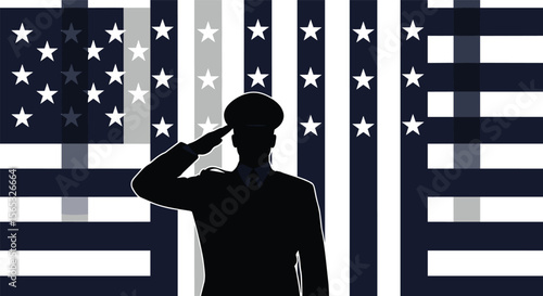 Tribute to Courage A Soldier's Salute Honoring American Heroes and Patriotism A Visual Representation of National Pride and Service