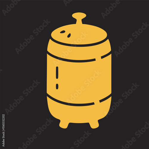 Beer Barrel And Celebration Confetti Illustration