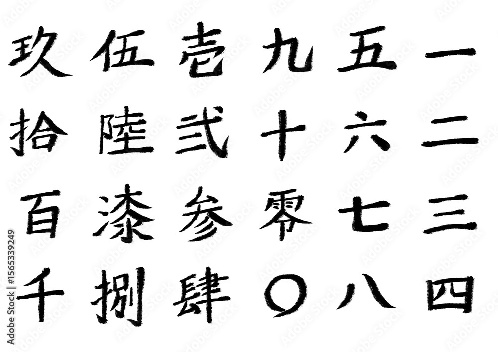 Naklejka premium 筆文字_漢字まとめ5