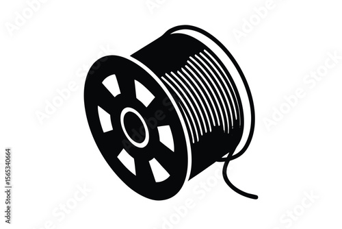 wire spool vector icon