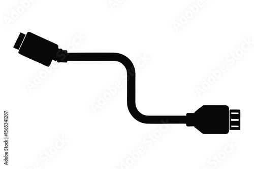 usb cable isolated on white