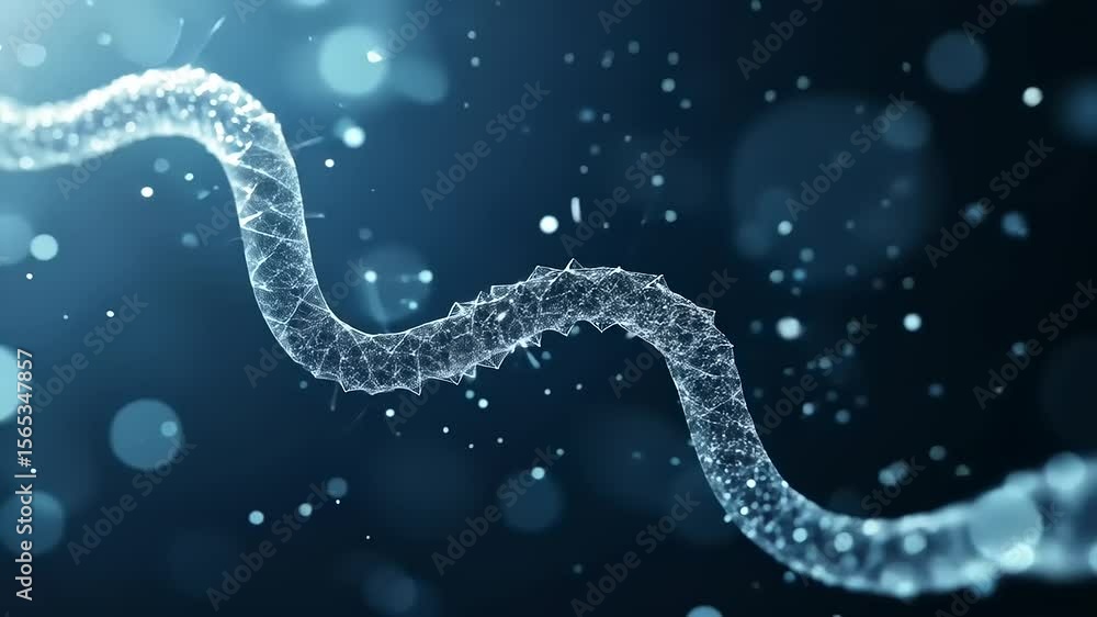 Abstract DNA Helix: Digital Art of a Glowing Strand Abstract DNA Helix: Digital Art of a Glowing Strand