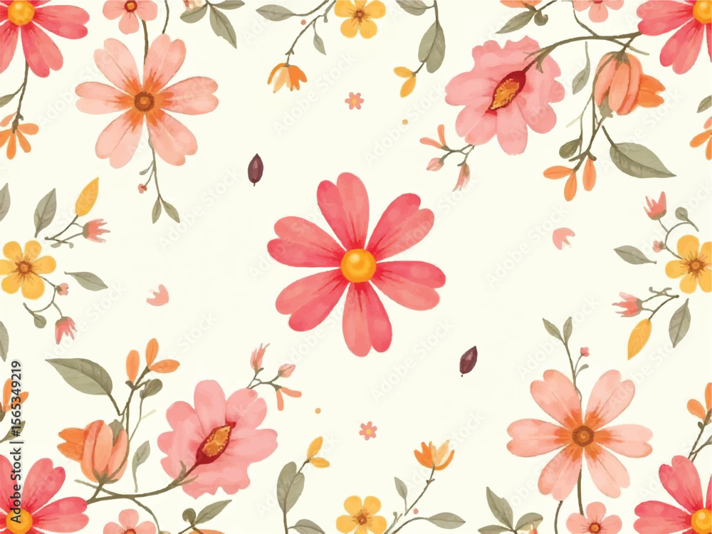 custom made wallpaper toronto digitalseamless pattern with flowers