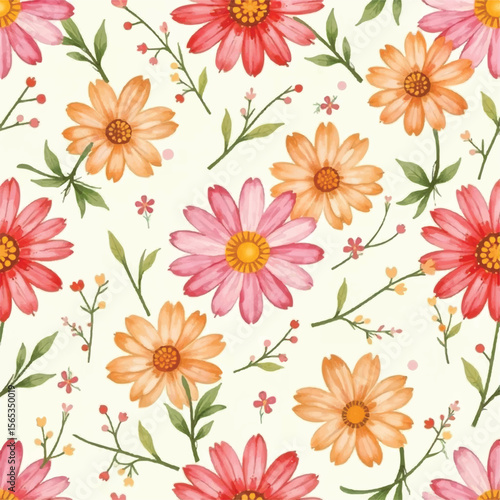 Wallpaper Mural seamless floral background Torontodigital.ca