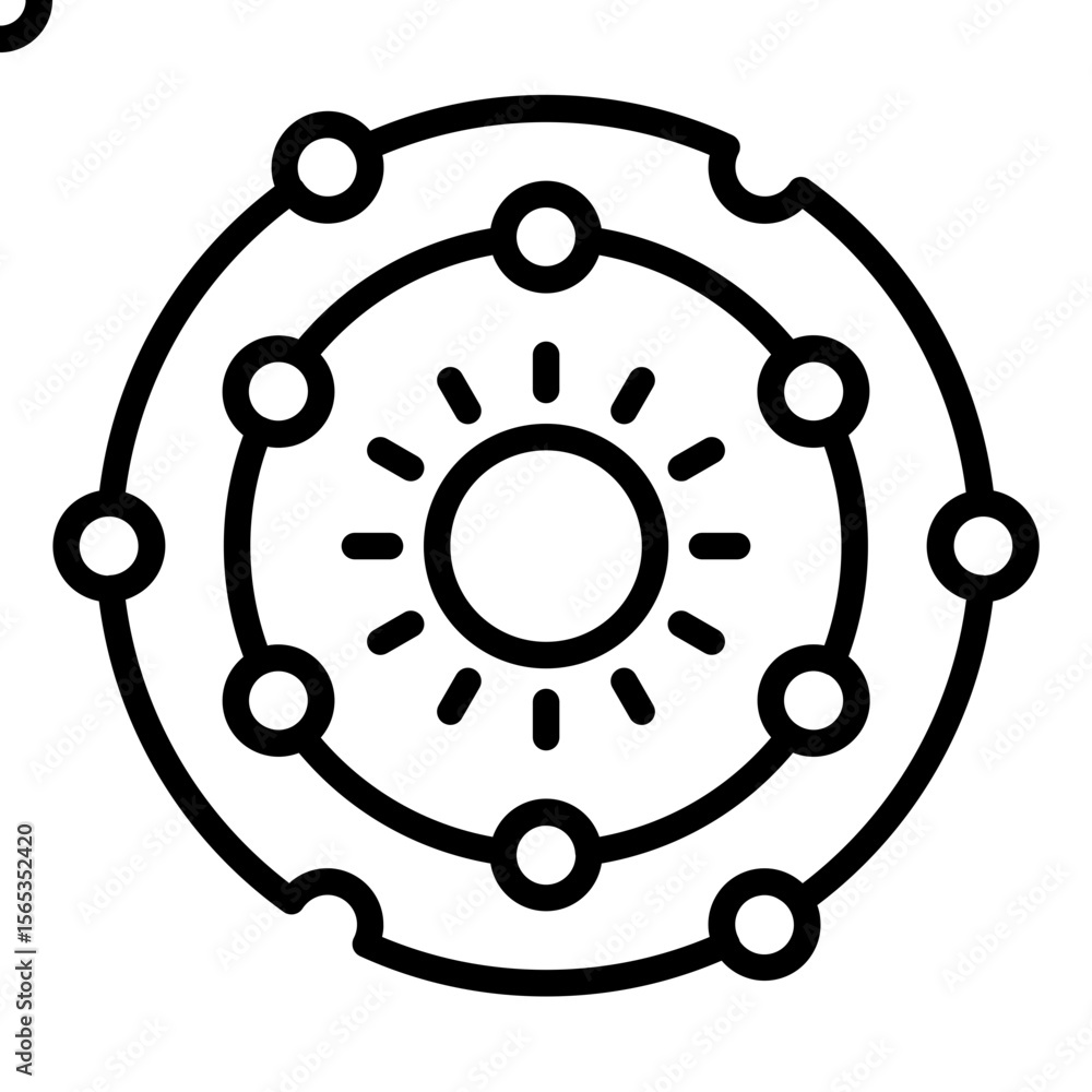 Obraz premium Solar System Icon