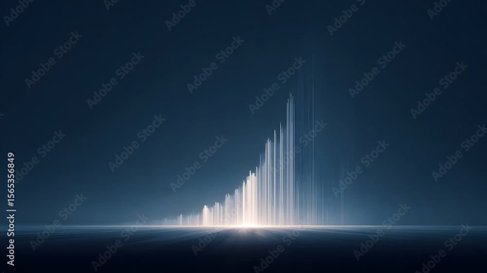 Fototapeta premium A graph upward arrow indicates growth or positive trends on a black background, symbolizing financial success or market performance. compounding effect, exponential