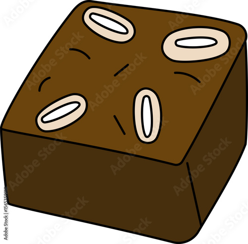 Brownie Watercolor Style Illustration