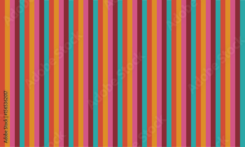 Seamless colorful striped abstract background. Vertical rainbow stripe pattern. EPS10 vector illustration. Multicolor stripes for wallpaper, background, wrapping paper, backdrop, poster etc.