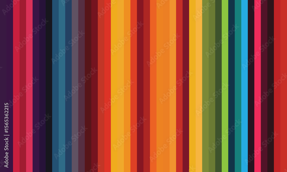Obraz premium Seamless colorful striped abstract background. Vertical rainbow stripe pattern. EPS10 vector illustration. Multicolor stripes for wallpaper, background, wrapping paper, backdrop,&nbsp;poster&nbsp;etc.