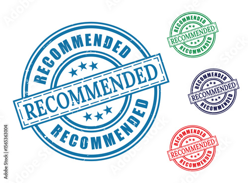 recommended stamp vector graphic design for business and product endorsement label icon seal mark emblem