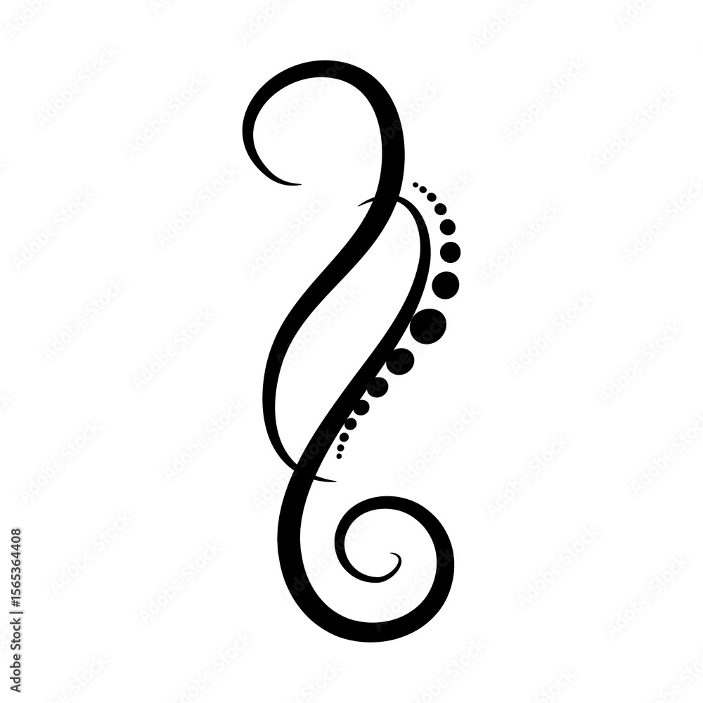 Fototapeta premium vector illustration of an abstract musical symbol