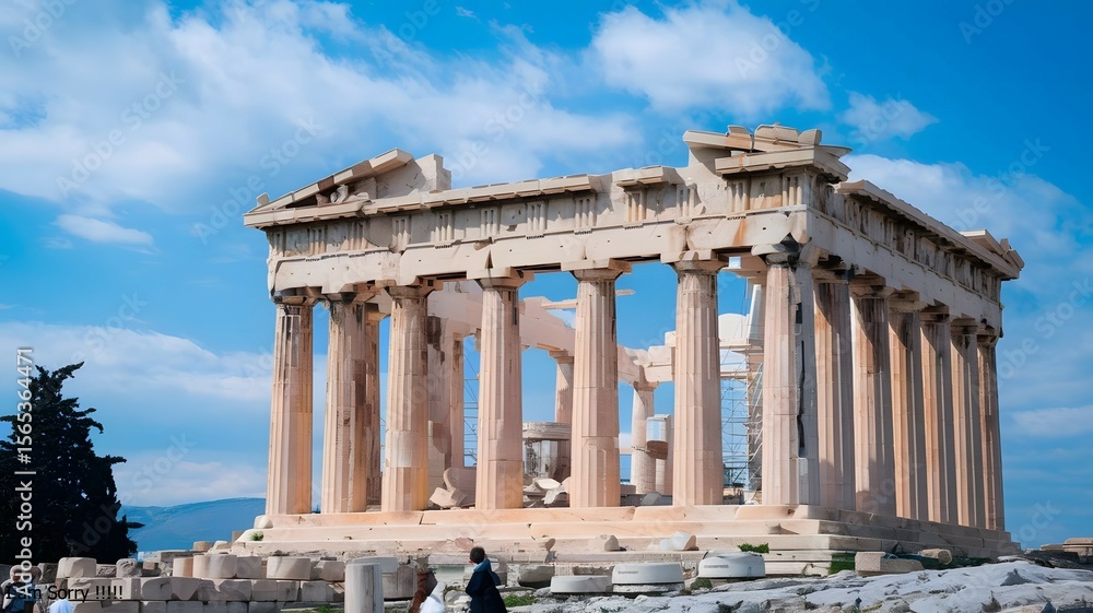 Obraz premium Parthenon in Athens, Greece with Blue Sky