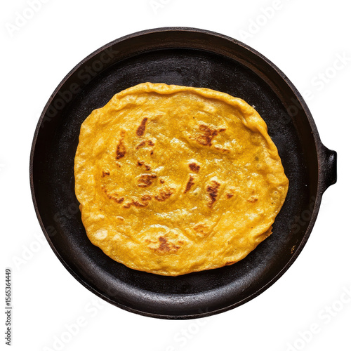 Wallpaper Mural Freshly Cooked Golden Omelette in a Cast Iron Pan, Perfect for Breakfast or Brunch on transparent background Torontodigital.ca