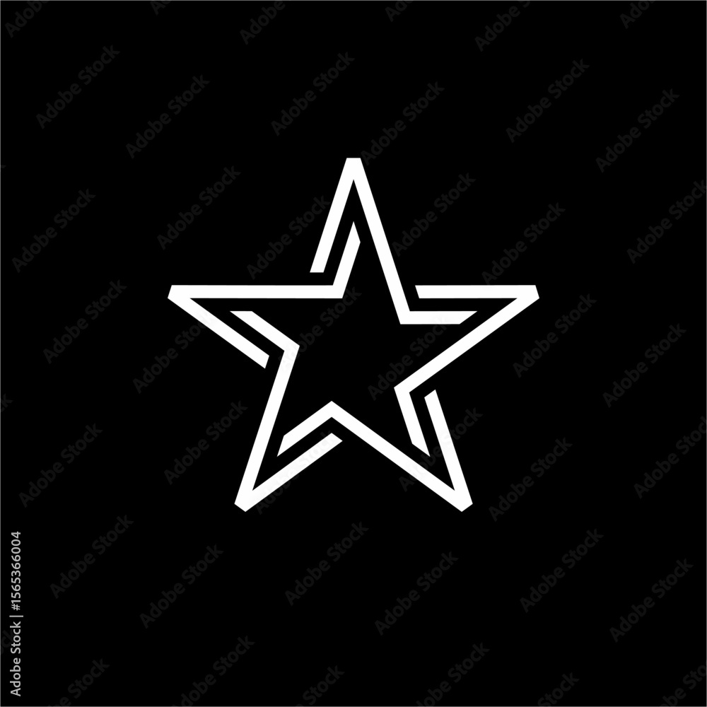 Obraz premium Double star logo concept with sleek, modern, elegant and clean style. Suitable for fashion, beauty, cosmetics, entertainment & arts, education.