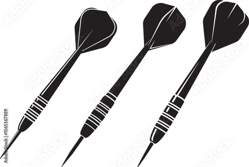 Dart icon silhouette vector illustration