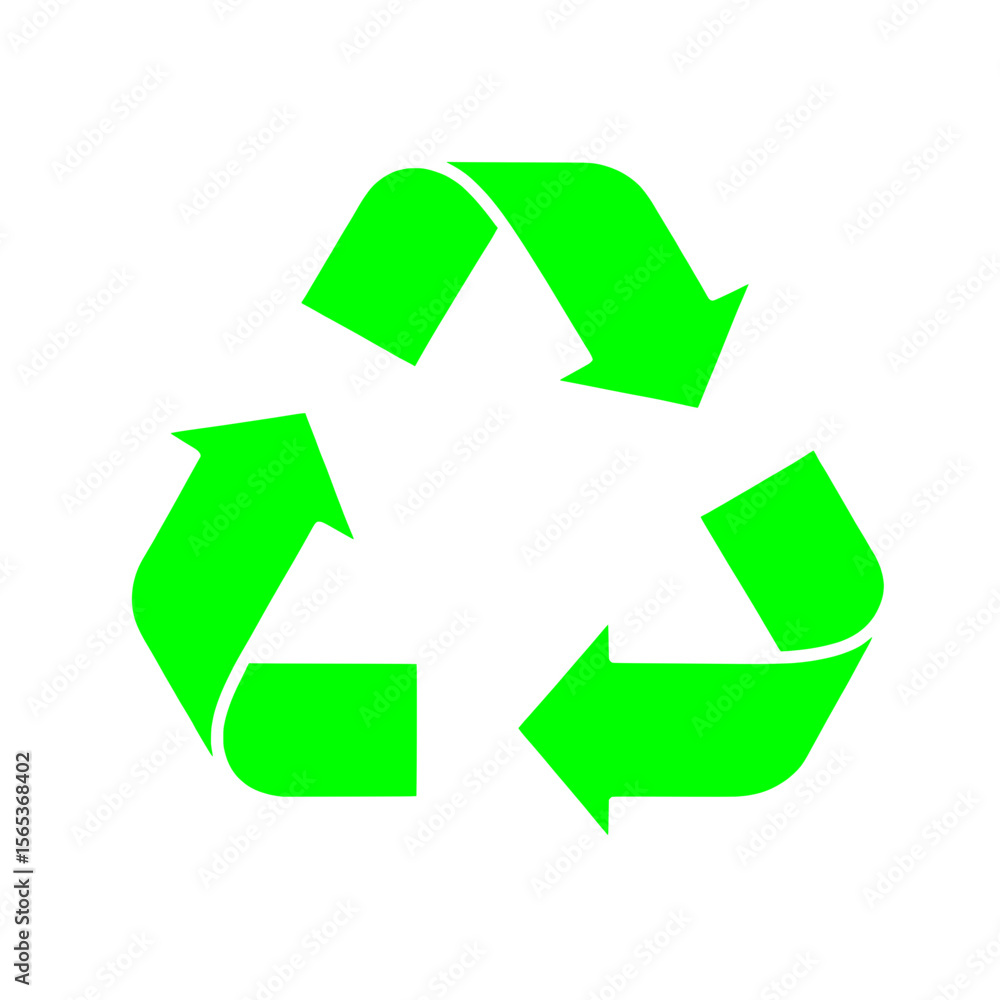 Fototapeta premium green recycling symbol transparent background recycle icon