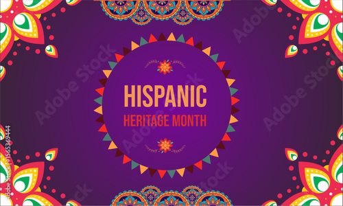 vector illustration of a hispanic heritage month background
