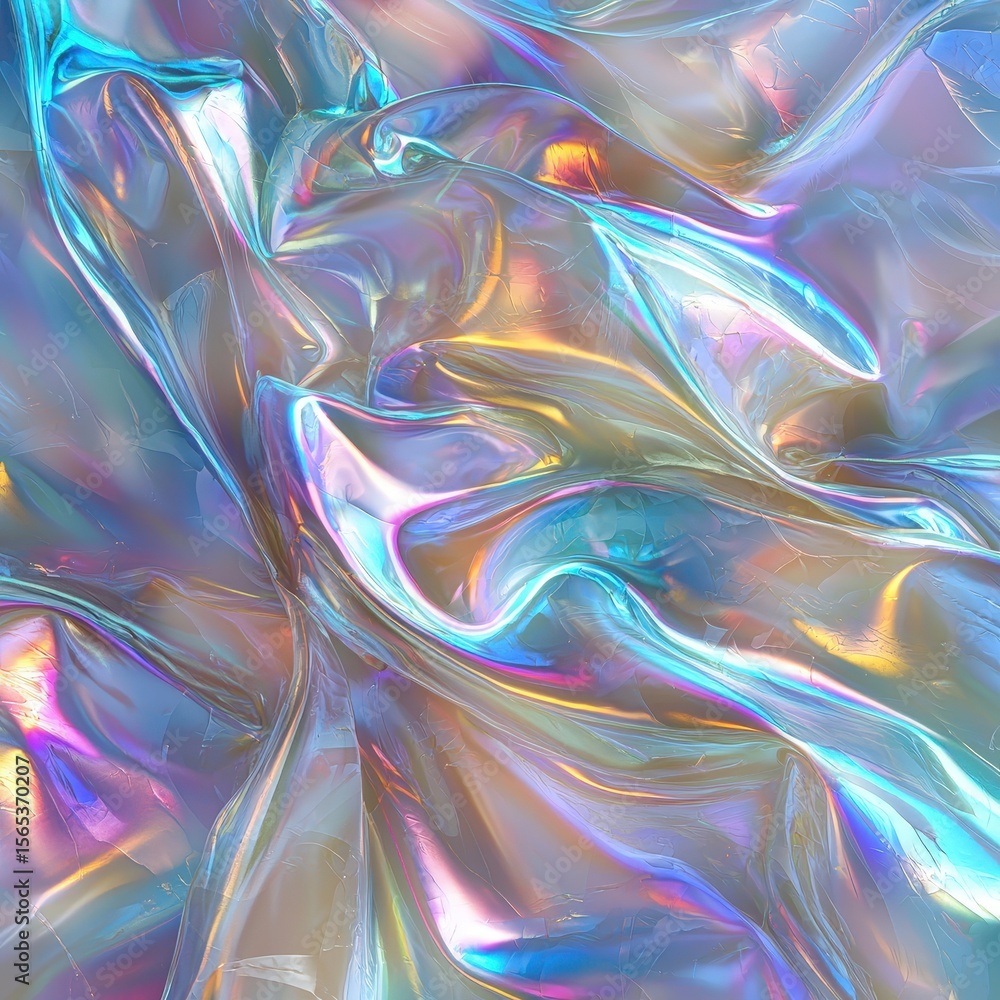 Fototapeta premium Iridescent Abstract Textile Light