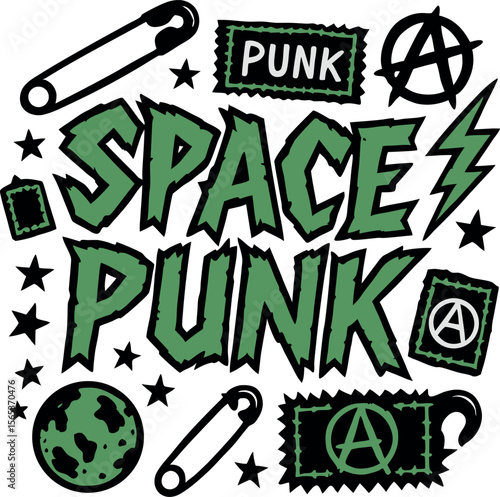 Space Punk Tee - Galactic Anarchist Design
