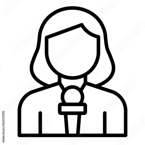 Female Journalist Icon