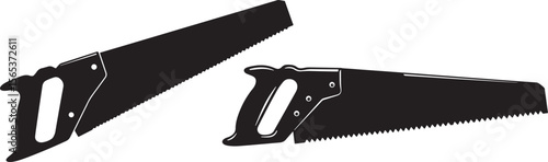 Handheld saw blade silhouette vector illustration