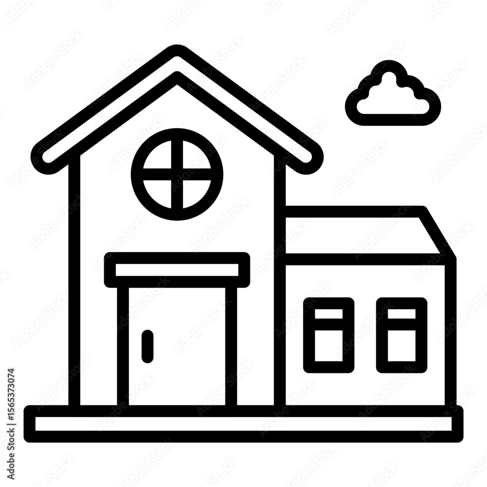 Detached House Icon Detached House Icon