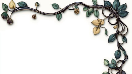 Ornate floral corner border design.