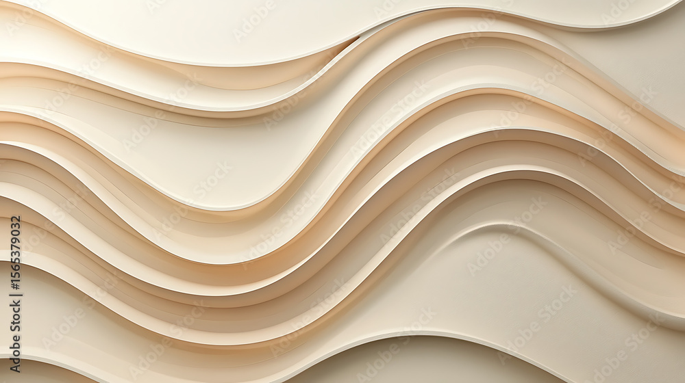 Fototapeta premium The image is a long, curvy line of white with a slight brown tint