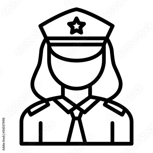 Lady Police Icon