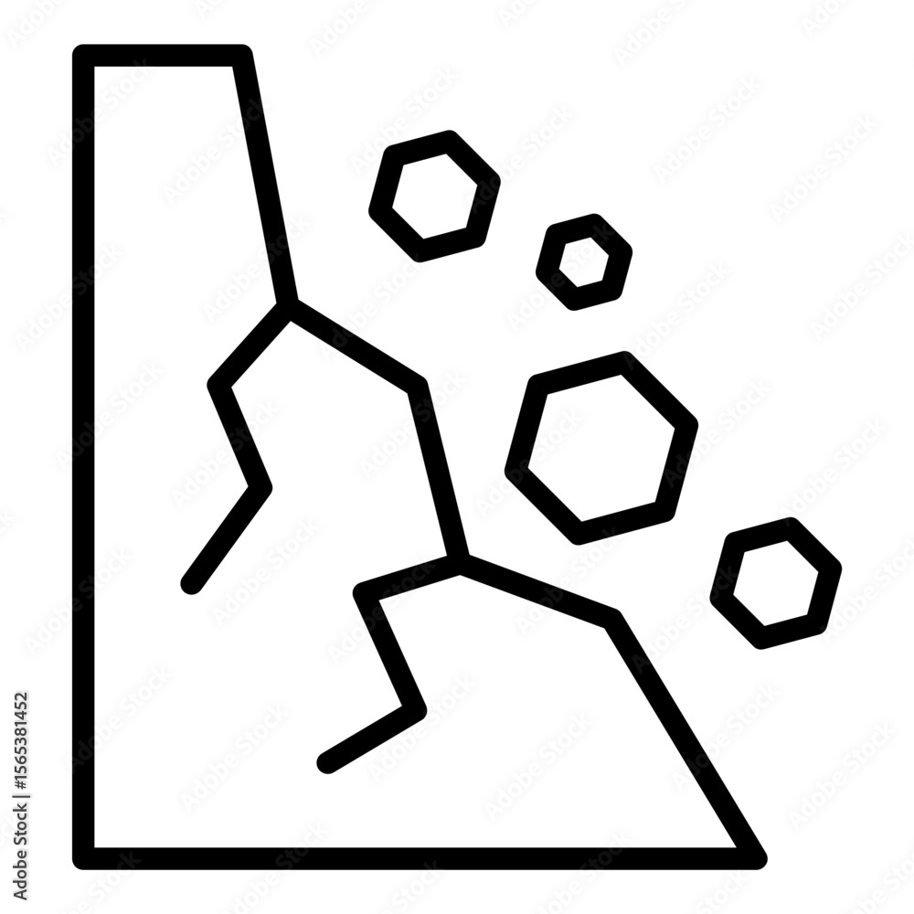 Fototapeta premium Landslide Icon