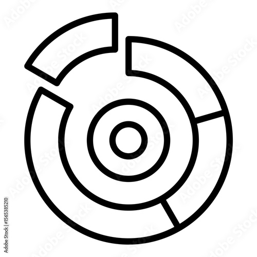 Marked Donut Chart Icon