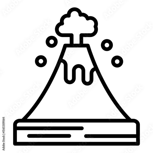 Volcano Landscape Icon
