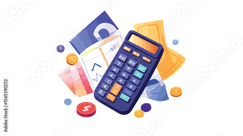 Isolated Calculator Math Icon Vector Illustration