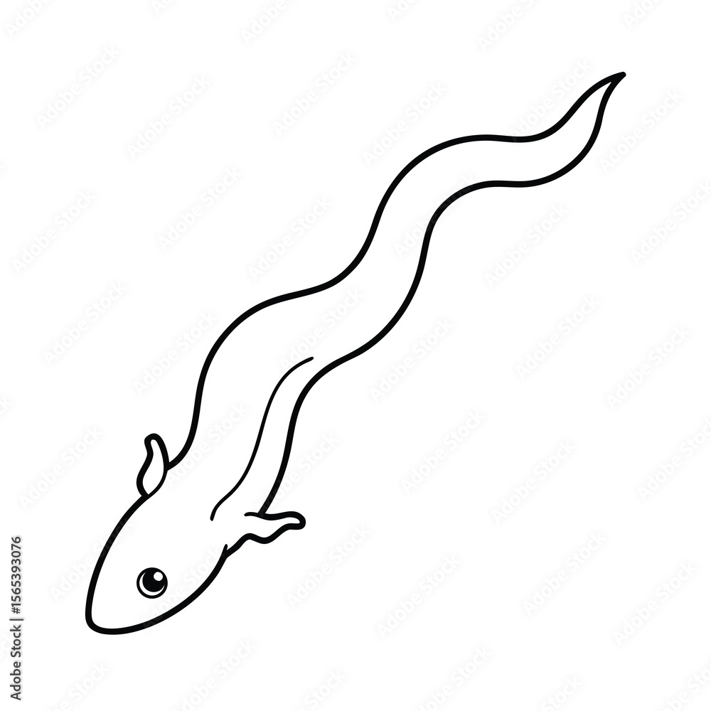 Naklejka premium flatworm outline vector illustration