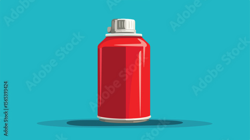 Professional Can of Paint Spray Painter Tool Flat Vector Illustration