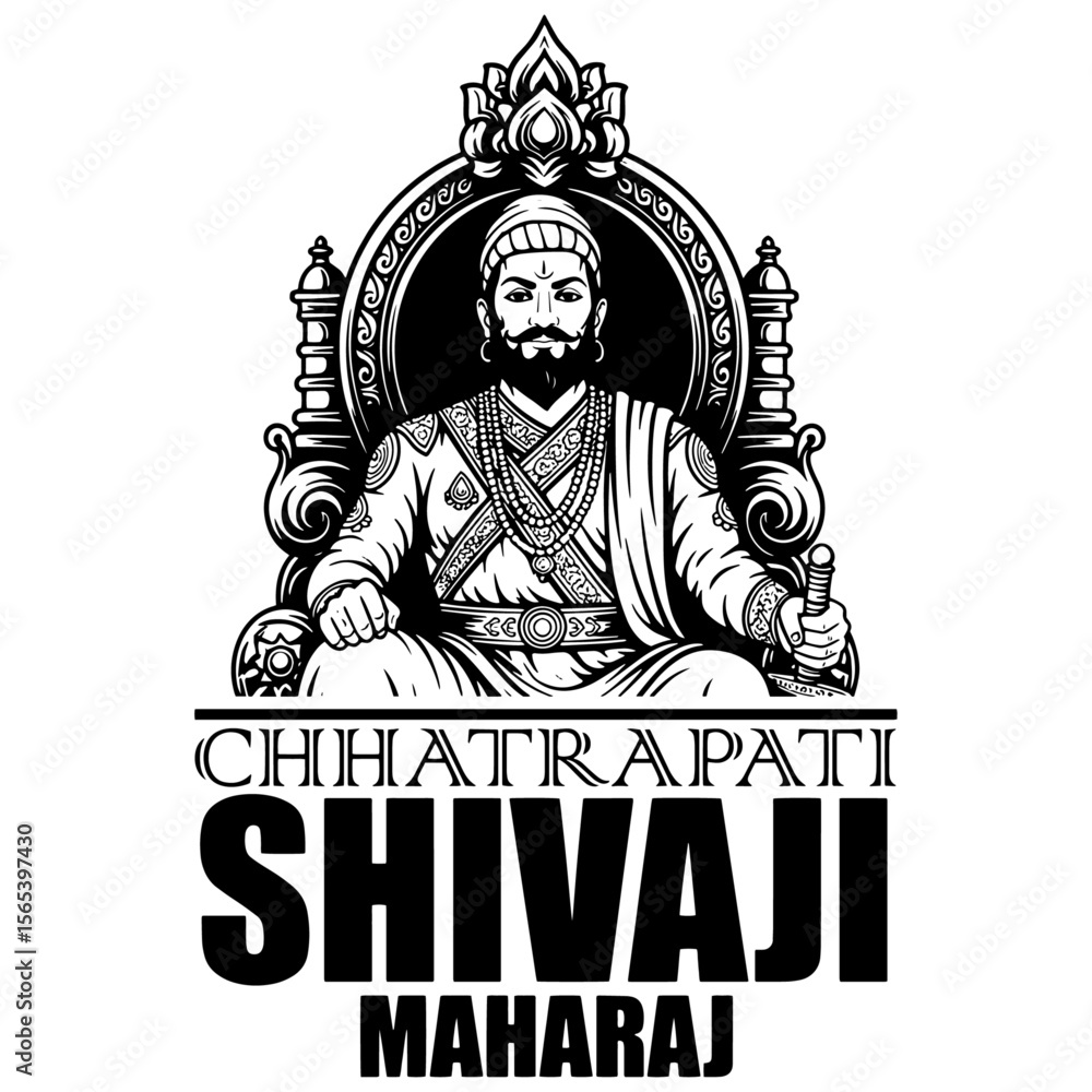 Obraz premium Chhatrapati Shivaji Maharaj Vector Design 6