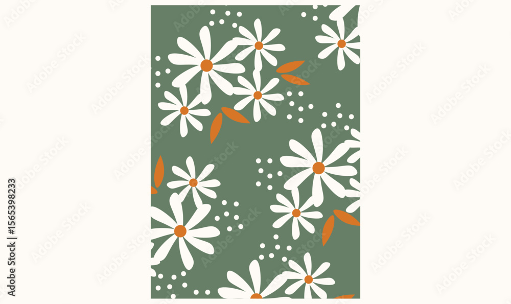 Obraz premium Floral flowers fabric cloth seamless pattern background