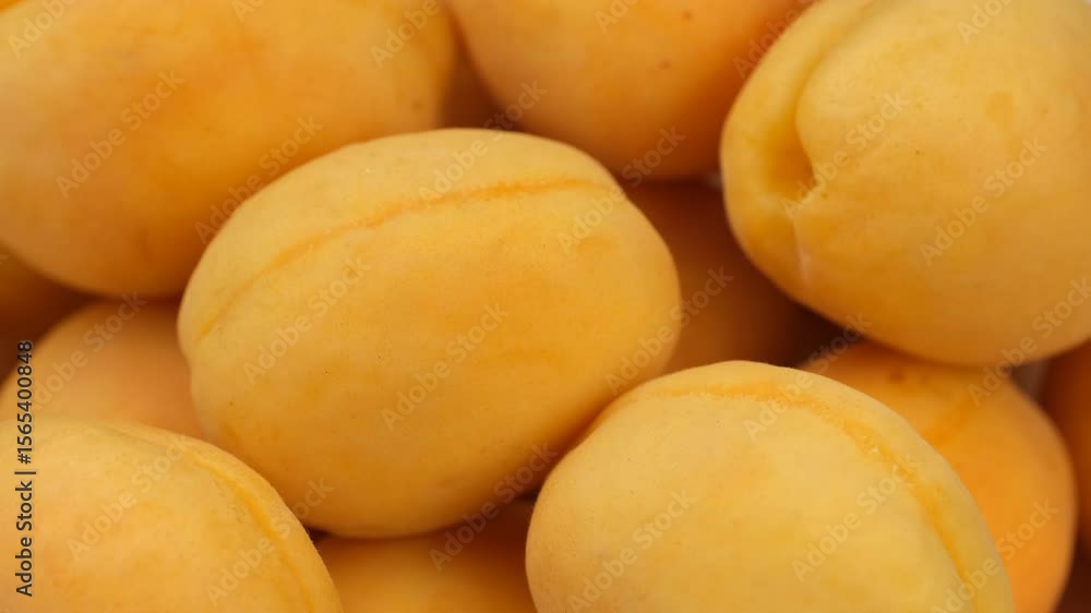 Heap of Fresh juice apricots fruit, rotation Heap of Fresh juice apricots fruit, rotation