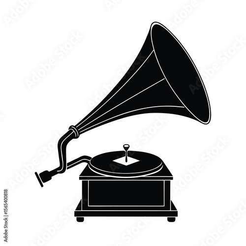 gramophone vinyl ready vector illustration