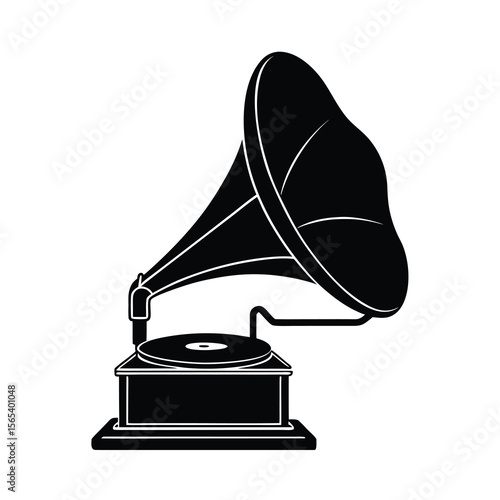 gramophone isolated on white