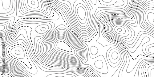 Topographic map background geographic line map with elevation assignments. Modern design with White background with topographic wavy pattern design.paper texture Imitation of a geographical map shades