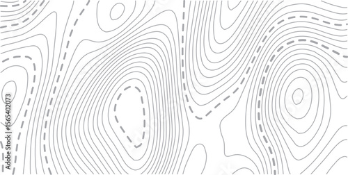 Topographic map background geographic line map with elevation assignments. Modern design with White background with topographic wavy pattern design.paper texture Imitation of a geographical map shades