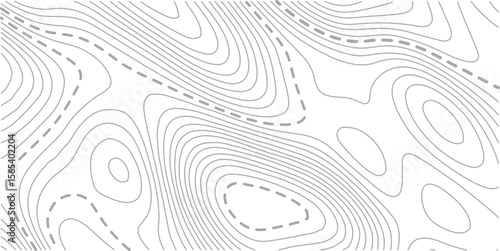 Topographic map background geographic line map with elevation assignments. Modern design with White background with topographic wavy pattern design.paper texture Imitation of a geographical map shades